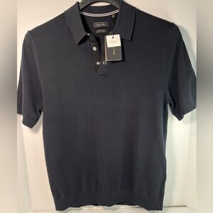 Porter & Ash 100% Cotton Knit Textured Front Classic Fit Short Sleeve Polo